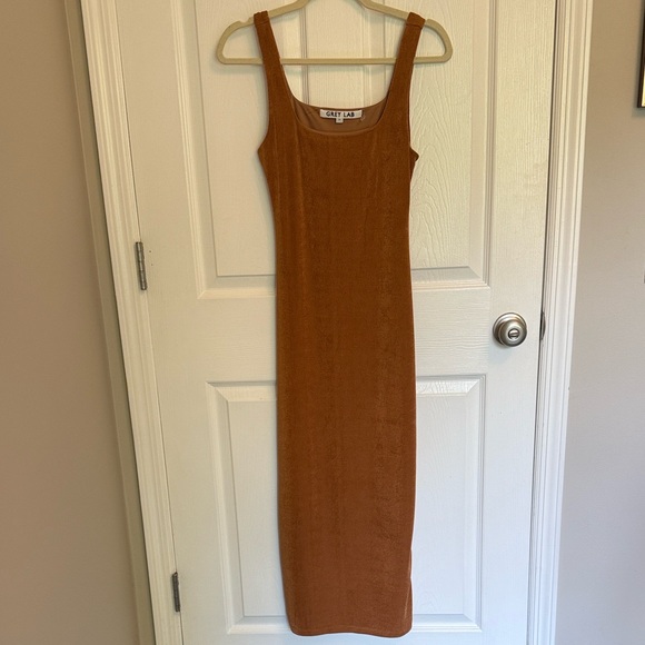 GREY LAB Slinky Maxi Dress in Camel - Picture 1 of 3